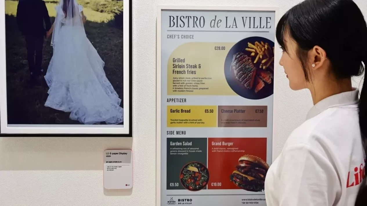 Layar E Ink berwarna LG 32 Inci Meluncur, Sangat Hemat Daya