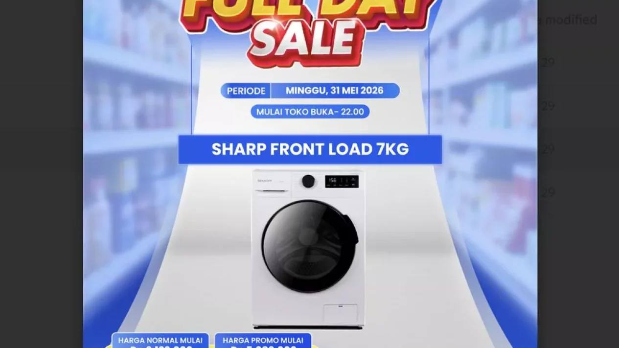 Diskon Mesin Cuci Sharp Gede-gedean di Transmart