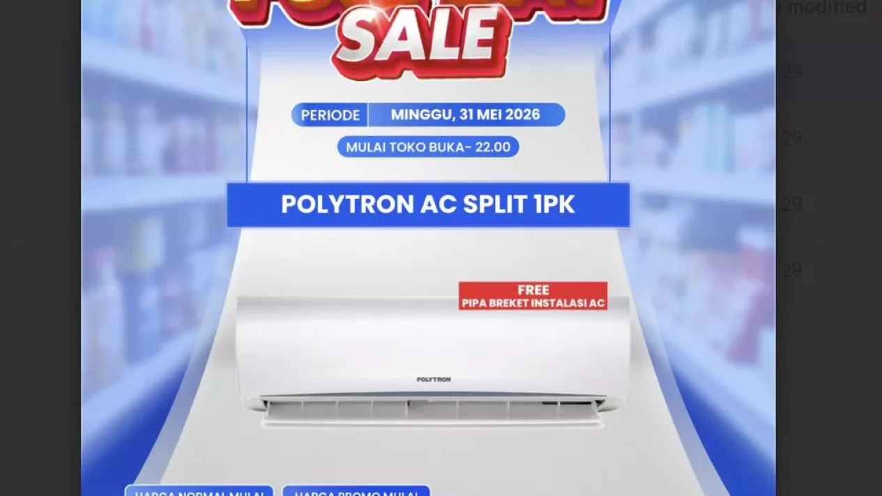Promo AC Polytron Transmart Diskon Gede Akhir Mei 2025