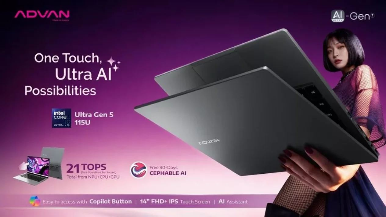 Laptop AI Advan Aigen Ultra Resmi Rilis, Ini Harganya