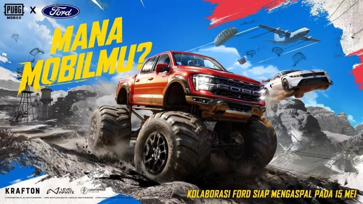 Kolaborasi PUBG Mobile x Ford Hadirkan Mustang dan Raptor R