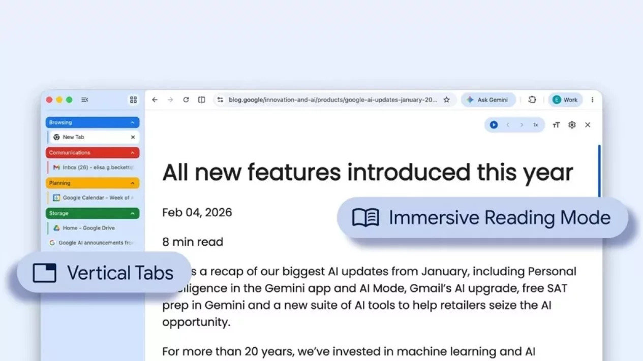 Fitur Vertical Tabs Chrome Resmi Rilis, Multitasking Makin Mudah