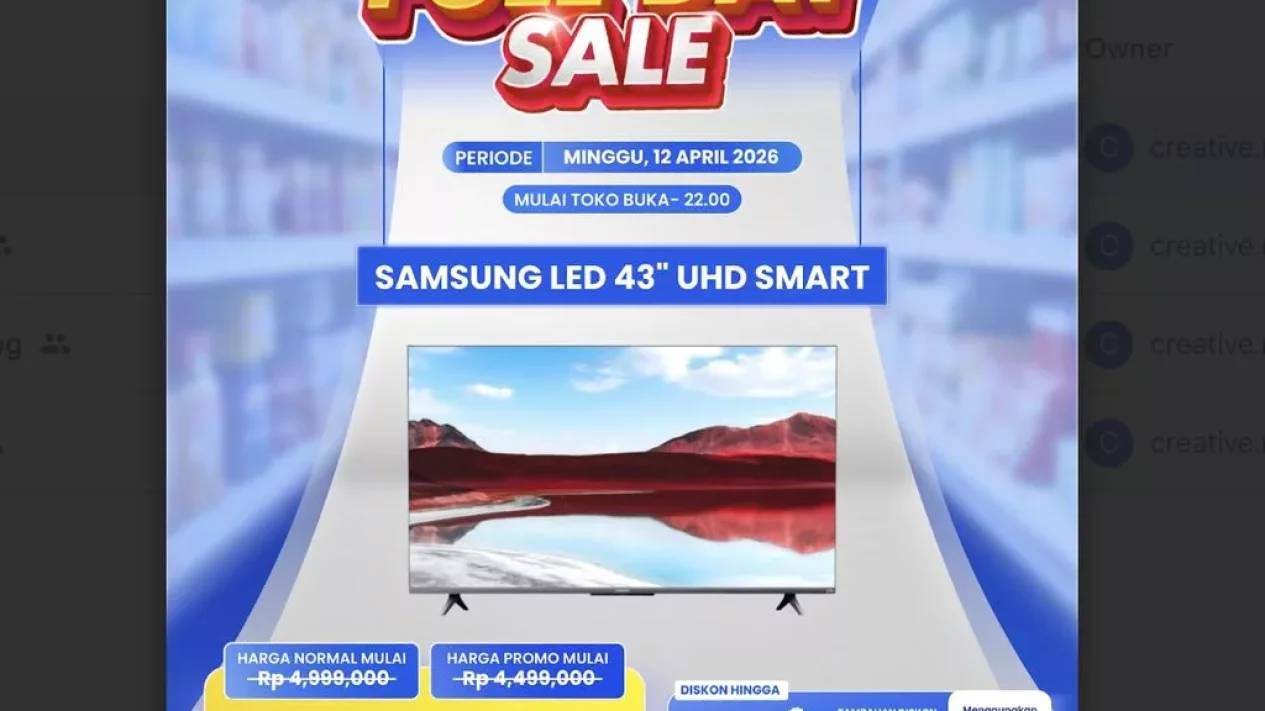 Promo TV LED 43 Inch Transmart Full Day Sale April 2026