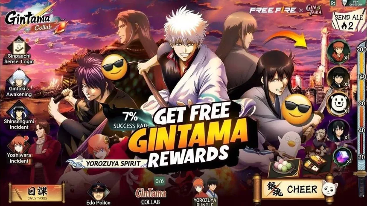 Kolaborasi Free Fire x Gintama: Cara Dapat Item dan Promo DANA