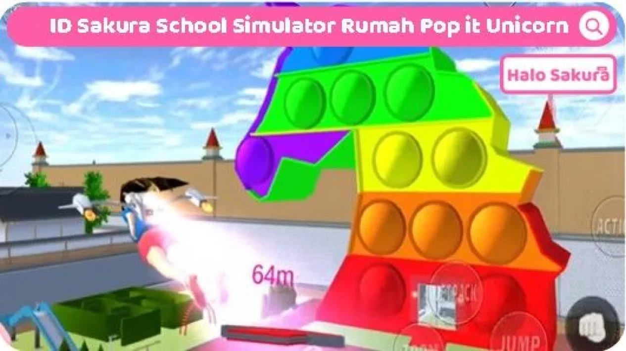 2 Cara Rahasia Mendapatkan dan Menjelajahi Rumah Pop It Unicorn di Sakura School Simulator!