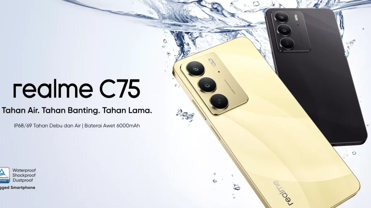 Realme C75 HP Tahan Air IP69 dengan Spesifikasi Unggulan