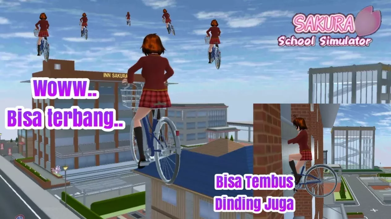 Cara Mengendarai Sepeda Terbang di Sakura School Simulator!