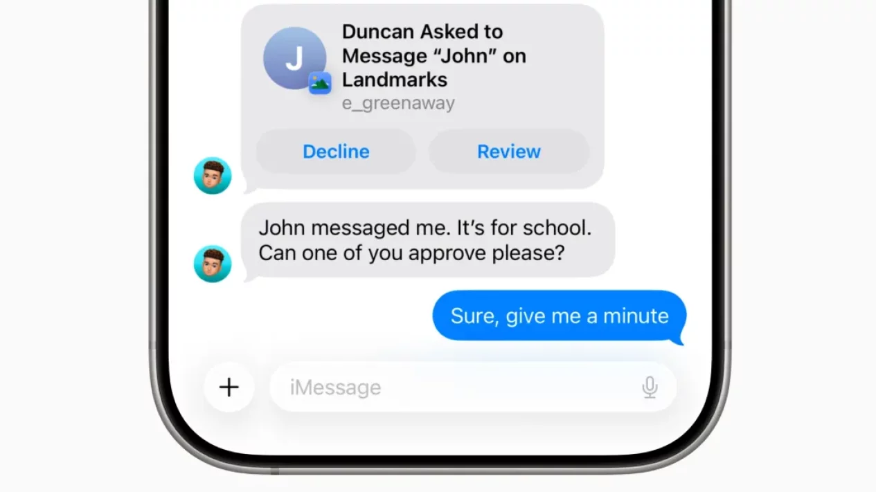 Fitur Baru Apple Wajibkan Anak Izin Mengirim Pesan ke Nomor Baru
