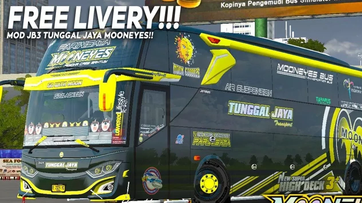 Link Download 10 Varian Livery BUSSID Tunggal Jaya Mooneyes Kualitas HD