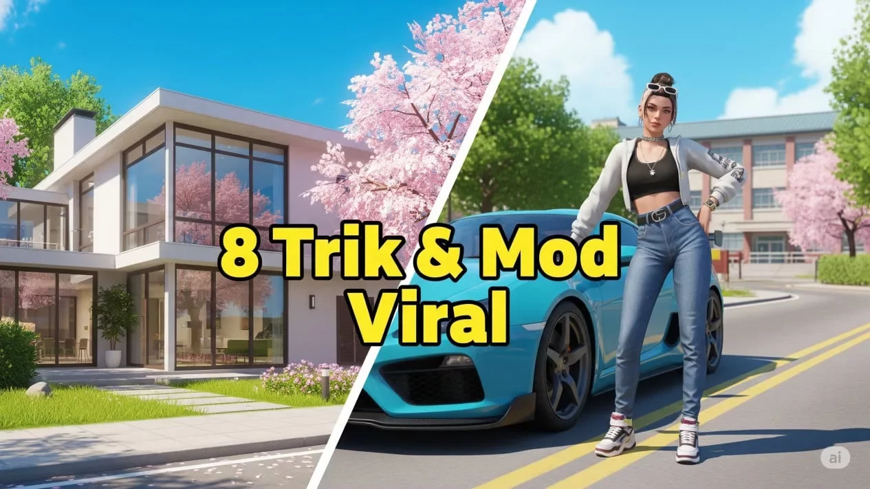 8 MOD dan trik Sakura School Simulator 2025 Paling Viral, Wajib Dicoba!