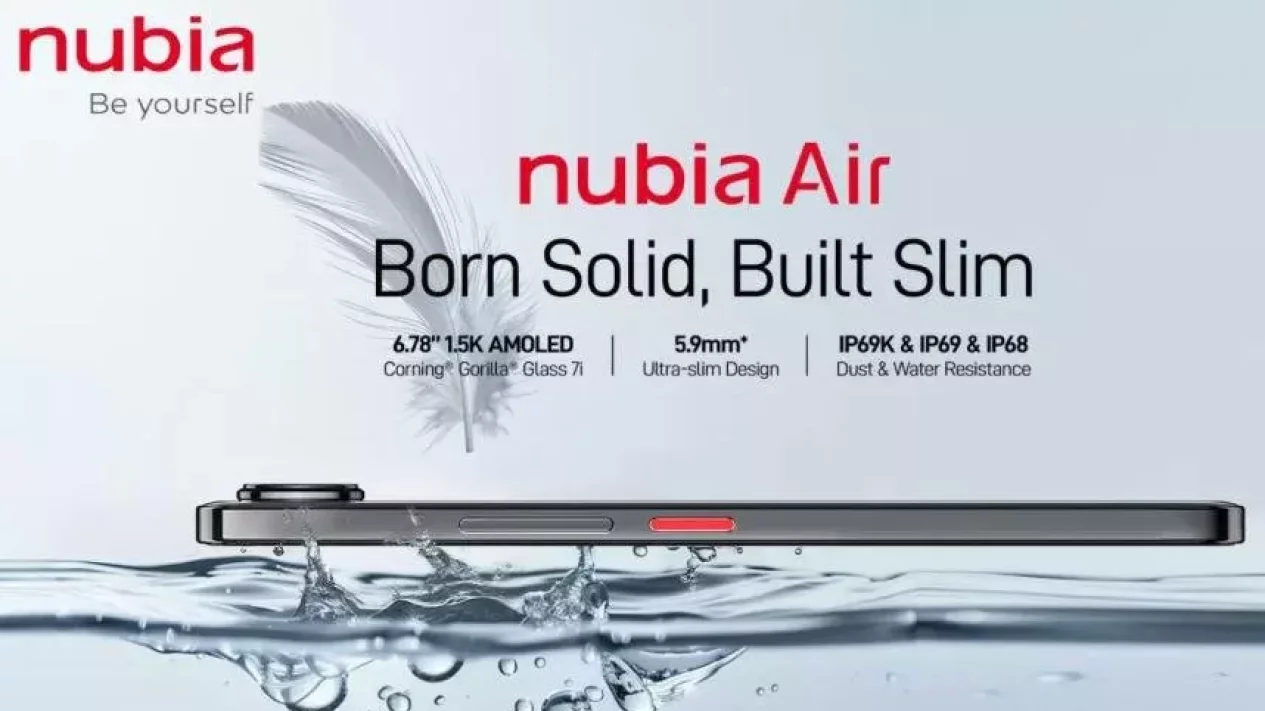 Nubia Air Resmi Rilis, Ponsel Super Tipis Mirip iPhone 17 Air