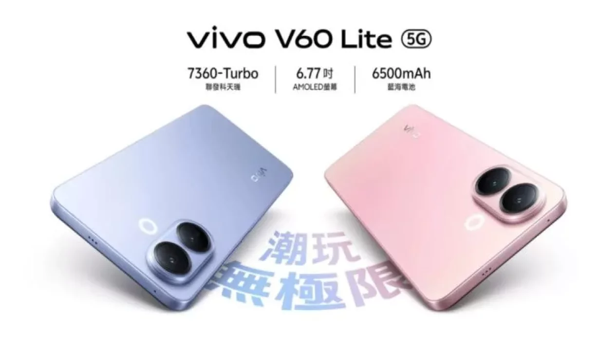 Vivo V60 Lite 5G Rilis Global: Hadir dengan Desain Tipis, Performa Kencang dan Baterai 6.500mAh