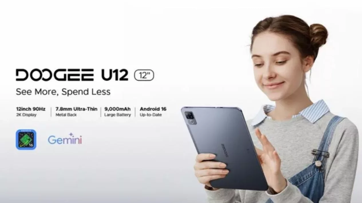 DOOGEE U12 Tablet 12 Inci Diskon 30%, Tampil Premium Harga Mulai Rp2 Jutaan!