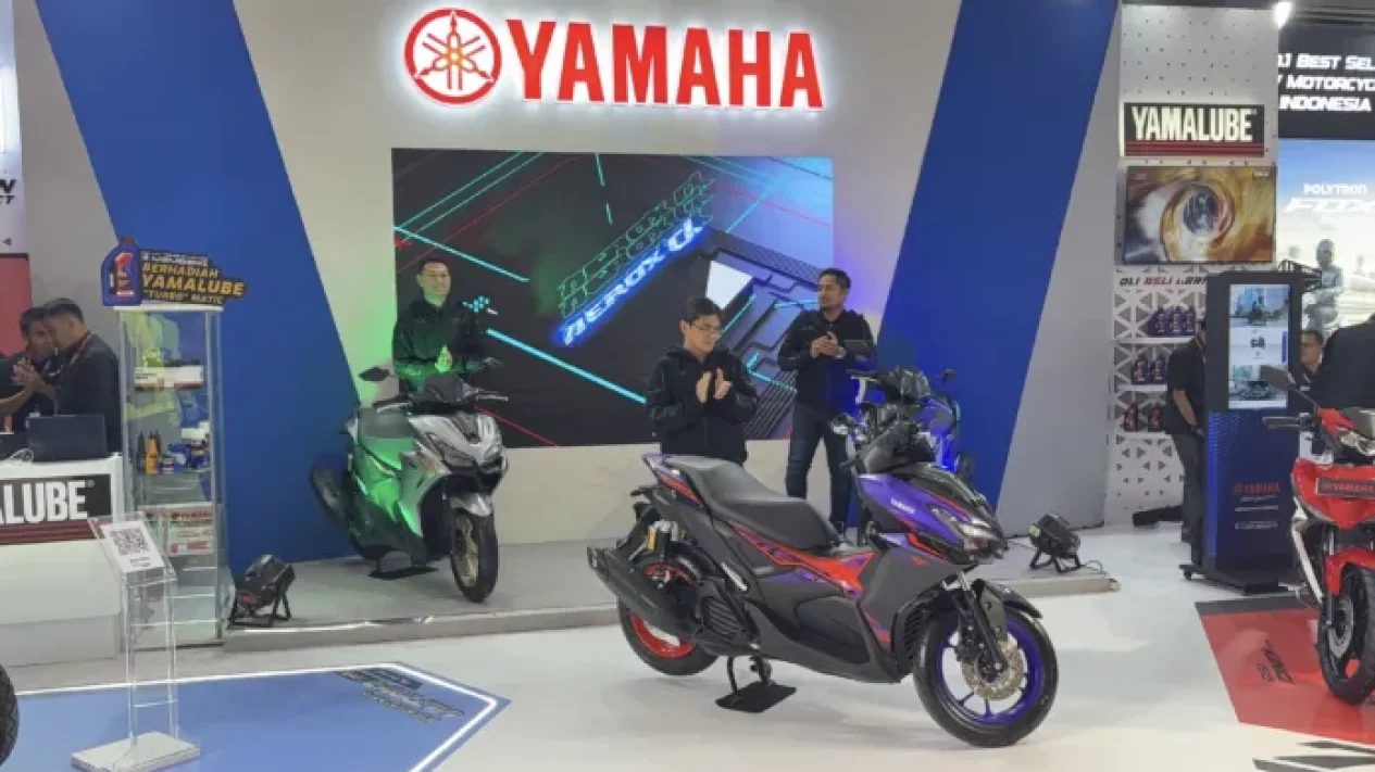Pilihan Warna Yamaha Aerox 2026 Tampil Lebih Agresif di IIMS